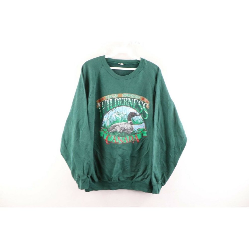 Vintage 90s Streetwear Canada Wilderness Nature Distressed Sweatshirt